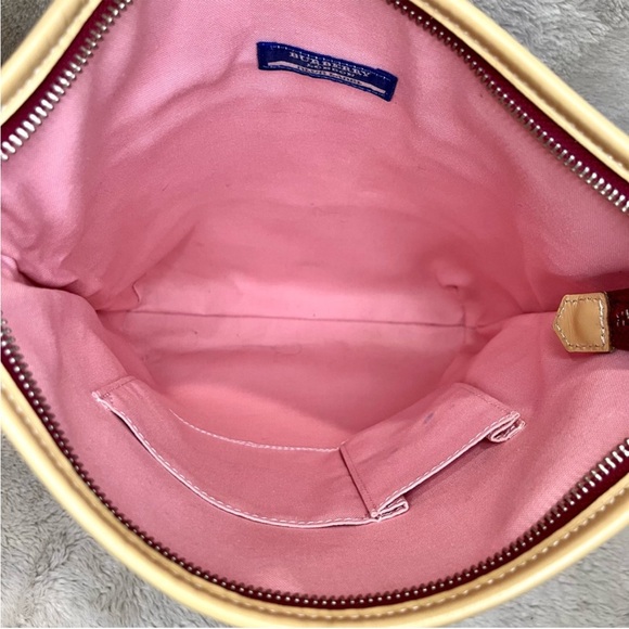 Burberry Pink Nova Check Canvas Crossbody Shoulder Bag - Picture 11 of 12